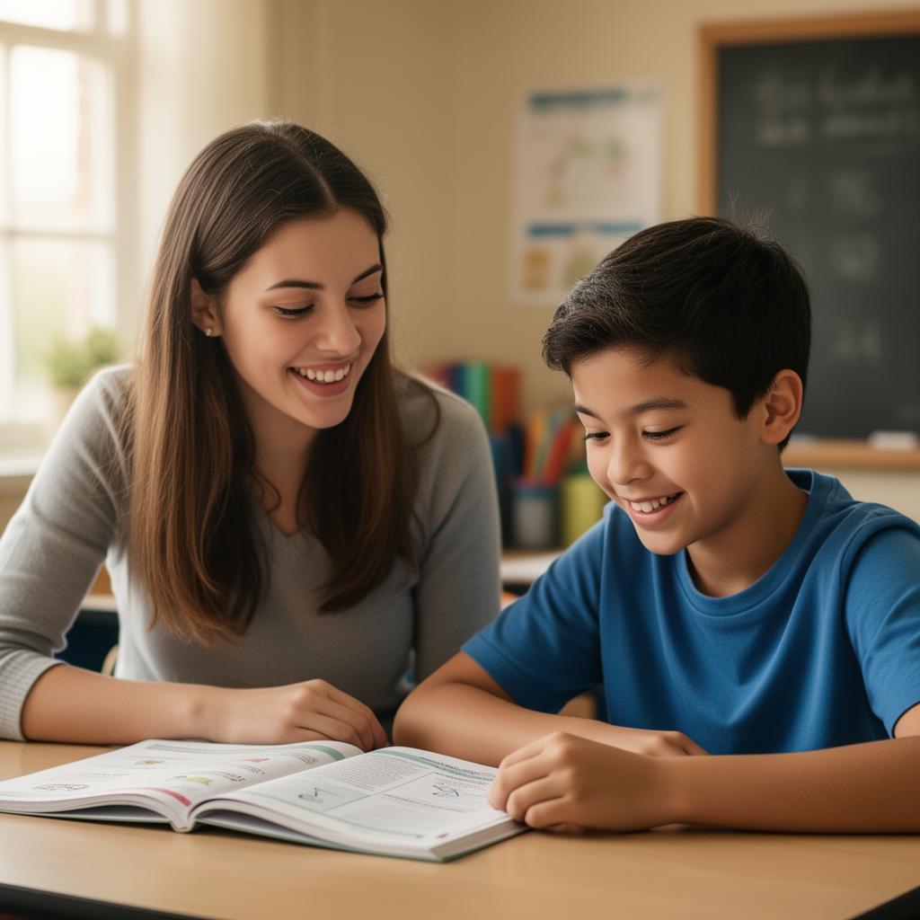 A tutor working one-on-one with a student